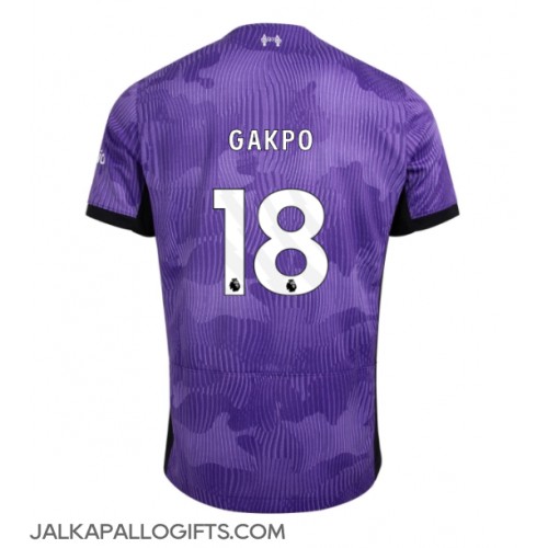 Liverpool Cody Gakpo #18 Kolmaspaita 2023-24 Lyhythihainen